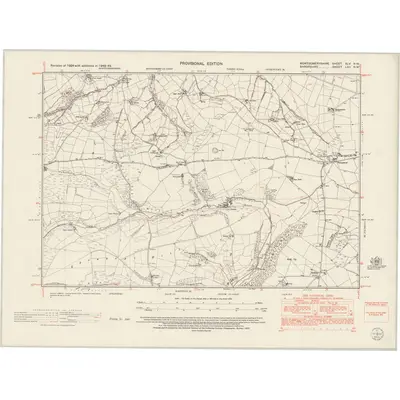 1948 Map of Montgomeryshire XLV.NW, 1953 Print