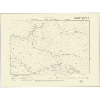 1901 Map of Montgomeryshire XLVI.NE, 1903 Print