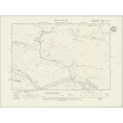 1901 Map of Montgomeryshire XLVI.NE, 1935 Print