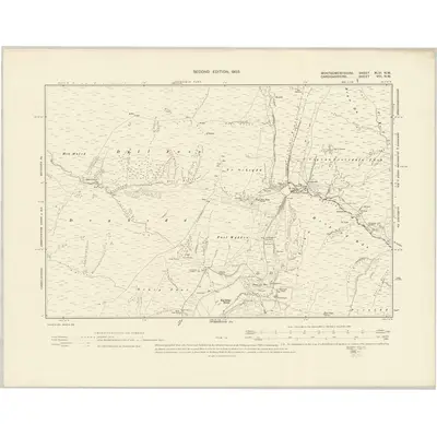 1901 Map of Montgomeryshire XLVI.NW, 1903 Print