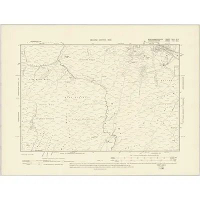 1901 Map of Montgomeryshire XLVI.SE, 1903 Print