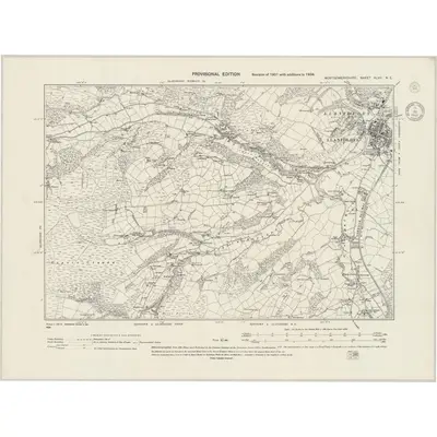 1938 Map of Montgomeryshire XLVII.NE, 1943 Print