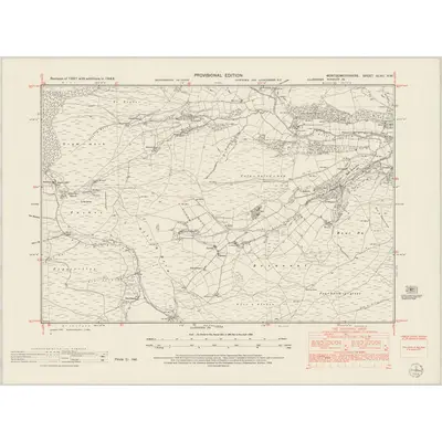1948 Map of Montgomeryshire XLVII.NW, 1953 Print