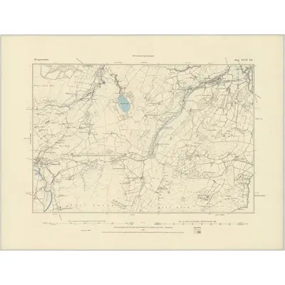 1875 Map of Montgomeryshire XLVII.SE, 1885 Print