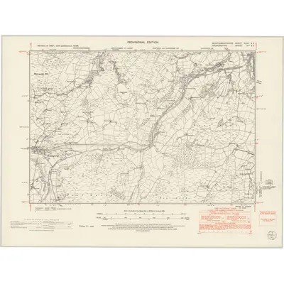 1948 Map of Montgomeryshire XLVII.SE, 1953 Print