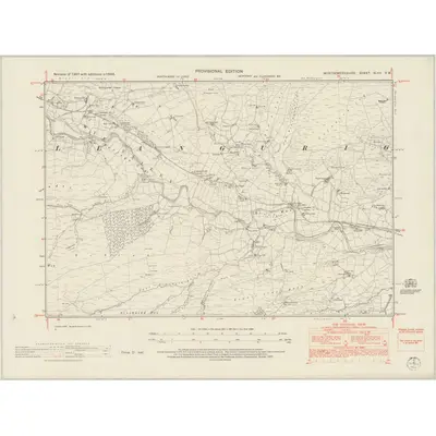 1948 Map of Montgomeryshire XLVII.SW, 1953 Print