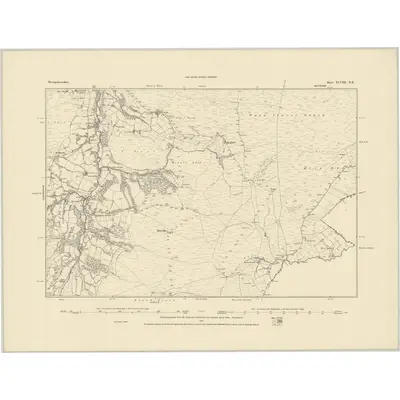 1875 Map of Montgomeryshire XLVIII.NE, 1885 Print