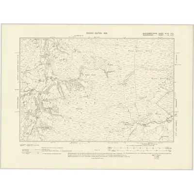 1901 Map of Montgomeryshire XLVIII.NE, 1903 Print