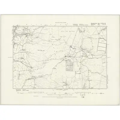 1887 Map of Montgomeryshire XLVIII.SE, 1889 Print