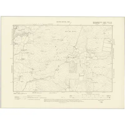 1901 Map of Montgomeryshire XLVIII.SE, 1903 Print