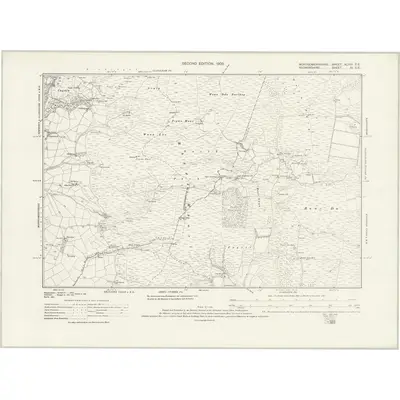 1901 Map of Montgomeryshire XLVIII.SE, 1931 Print
