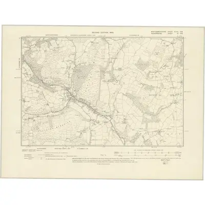 1901 Map of Montgomeryshire XLVIII.SW, 1903 Print