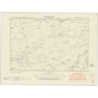 1949 Map of Montgomeryshire XV.NE, 1953 Print