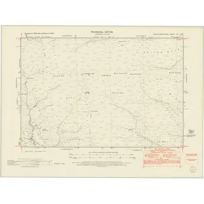 1949 Map of Montgomeryshire XX.NE, 1953 Print