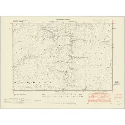1949 Map of Montgomeryshire XX.NW, 1953 Print