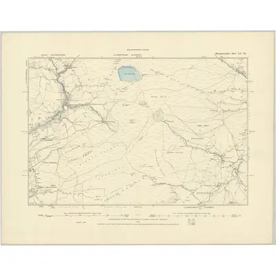 1886 Map of Montgomeryshire XX.SE, 1887 Print