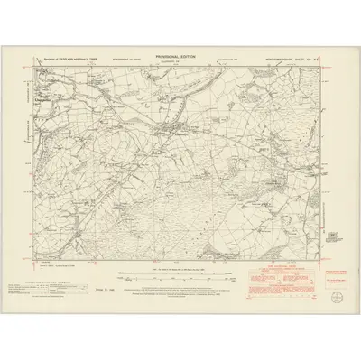 1949 Map of Montgomeryshire XXI.NE, 1953 Print