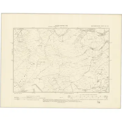 1900 Map of Montgomeryshire XXI.SE, 1902 Print