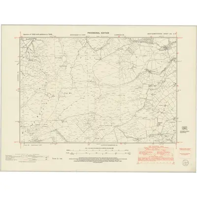 1949 Map of Montgomeryshire XXI.SE, 1953 Print
