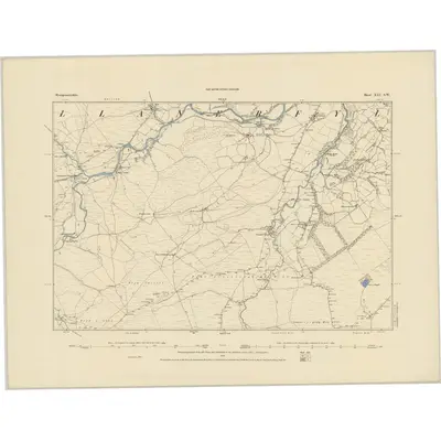 1885 Map of Montgomeryshire XXI.SW