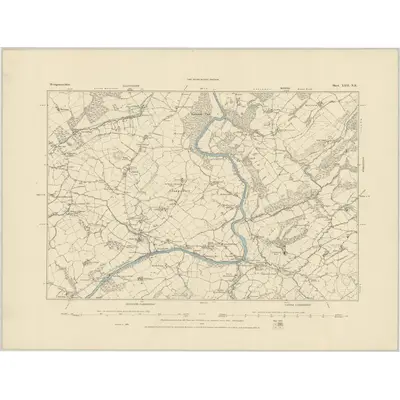 1885 Map of Montgomeryshire XXII.NE