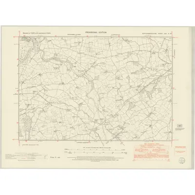 1949 Map of Montgomeryshire XXII.NW, 1953 Print