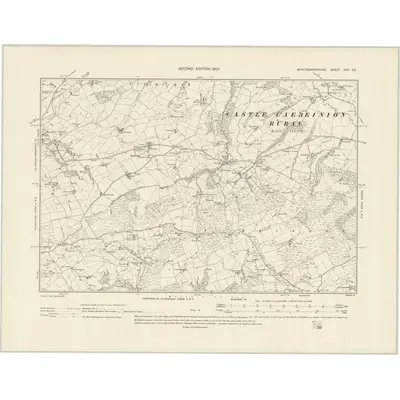 1901 Map of Montgomeryshire XXII.SE, 1903 Print