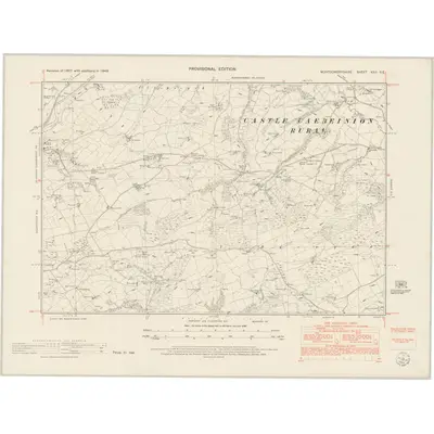 1949 Map of Montgomeryshire XXII.SE, 1953 Print