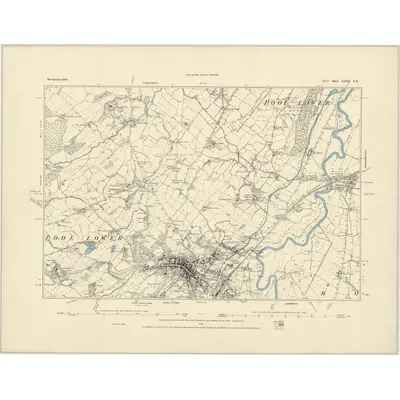 1884 Map of Montgomeryshire XXIII.NE, 1886 Print