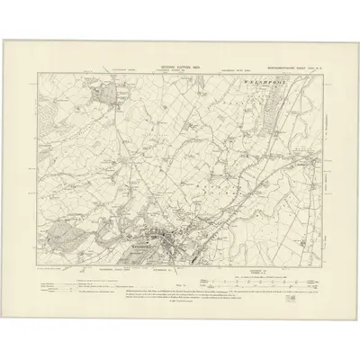 1901 Map of Montgomeryshire XXIII.NE, 1903 Print