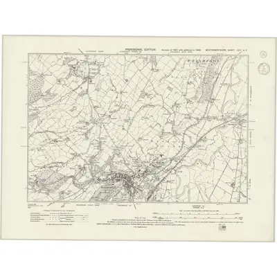 1938 Map of Montgomeryshire XXIII.NE, 1943 Print