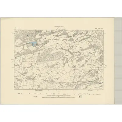 1884 Map of Montgomeryshire XXIII.NW, 1885 Print