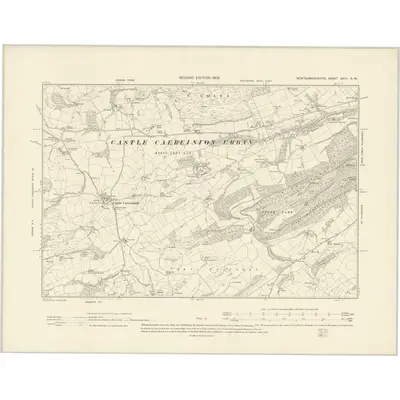 1901 Map of Montgomeryshire XXIII.SW, 1903 Print