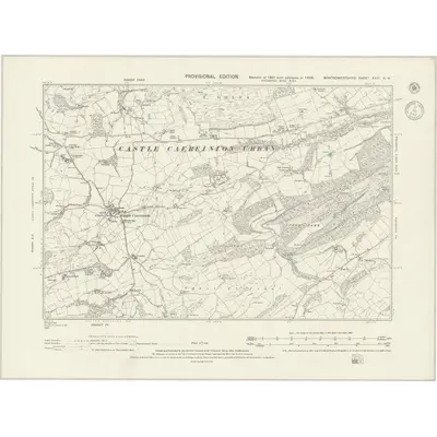 1938 Map of Montgomeryshire XXIII.SW, 1943 Print
