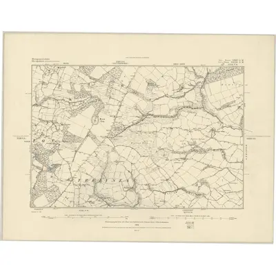 1882 Map of Montgomeryshire XXIV.SW, 1883 Print
