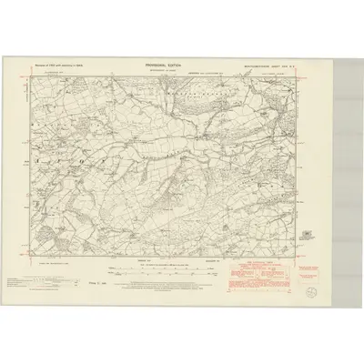 1949 Map of Montgomeryshire XXIX.NE, 1953 Print