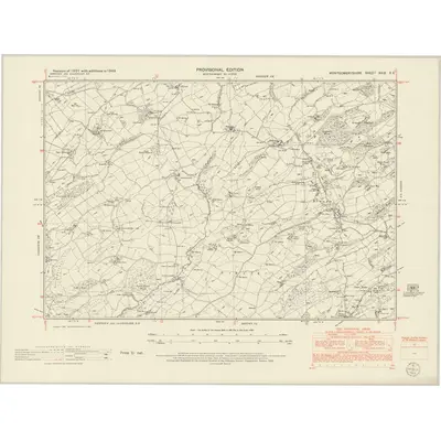 1949 Map of Montgomeryshire XXIX.SE, 1953 Print