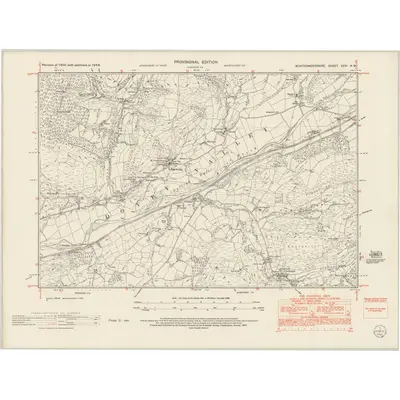 1948 Map of Montgomeryshire XXVI.NW, 1953 Print