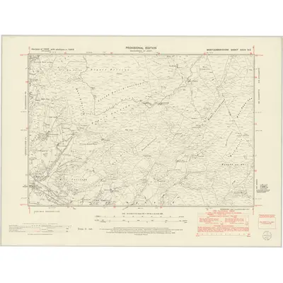 1949 Map of Montgomeryshire XXVII.NE, 1953 Print