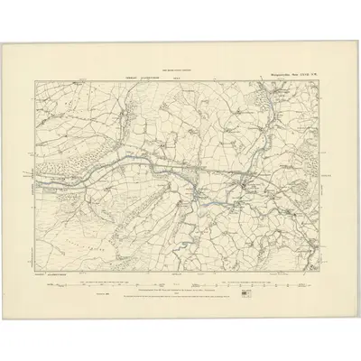 1886 Map of Montgomeryshire XXVII.NW, 1887 Print