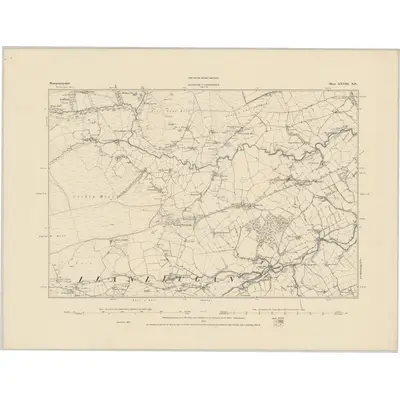 1885 Map of Montgomeryshire XXVIII.NE