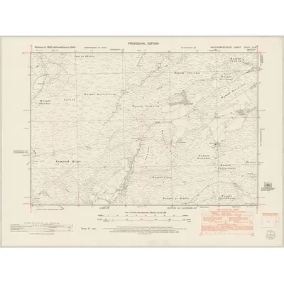 1949 Map of Montgomeryshire XXVIII.NW, 1953 Print
