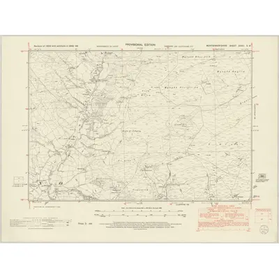 1948 Map of Montgomeryshire XXVIII.SW, 1953 Print