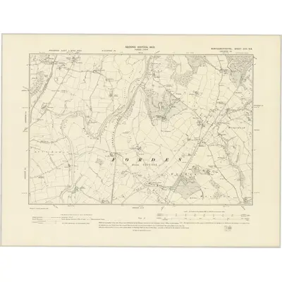 1901 Map of Montgomeryshire XXX.NE, 1903 Print