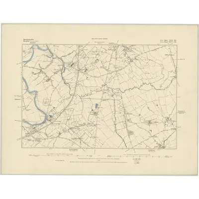 1881 Map of Montgomeryshire XXX.SE, 1885 Print