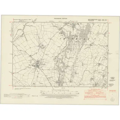 1949 Map of Montgomeryshire XXXI.SW, 1953 Print