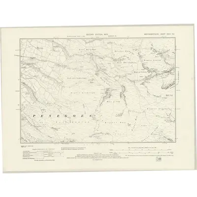 1901 Map of Montgomeryshire XXXIII.NE, 1931 Print
