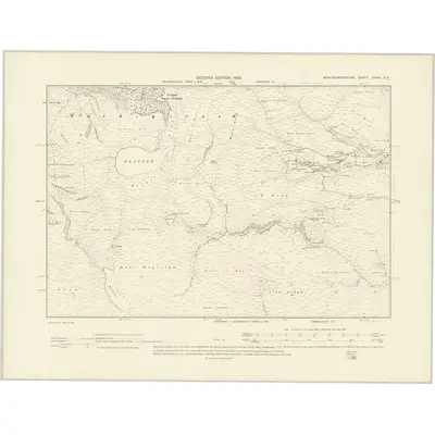 1901 Map of Montgomeryshire XXXIII.SE, 1903 Print