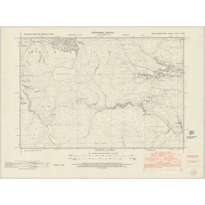 1948 Map of Montgomeryshire XXXIII.SE, 1953 Print