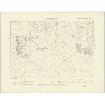 1901 Map of Montgomeryshire XXXIII.SW, 1903 Print